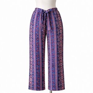 XS Boho Palazzo Pants red white blue by Joe B Benbasset